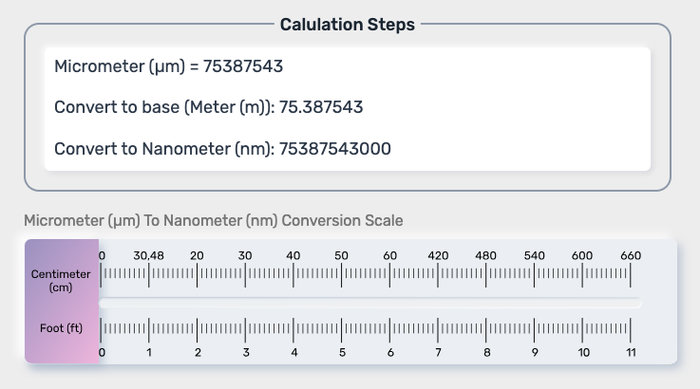 Micrometer to Nanometer Converter